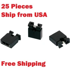 25 Pcs Mini Micro Jumper 2.54mm Standard PCB  Shunts Short Jumpers Cap US Seller