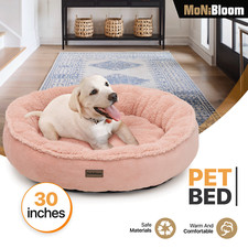 Warm Plush Pet Dog Cat Bed Soft Calming Bed Donut Mat Self Warming Kennel Nest