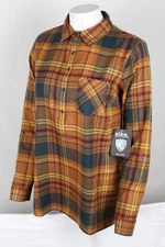 Kuhl Women's Flannel Tunic Ferrata Button Shirt Long Sleeve Copper 8500
