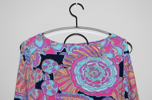NWT Trina Turk Women's Multicolor Mod Floral Tie Sleeve Jersey Dress size XL - Picture 2 of 13