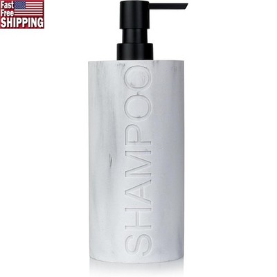 Sleek Shampoo Dispenser Refillable Resin Bathroom Organizer Eco Friendly Design