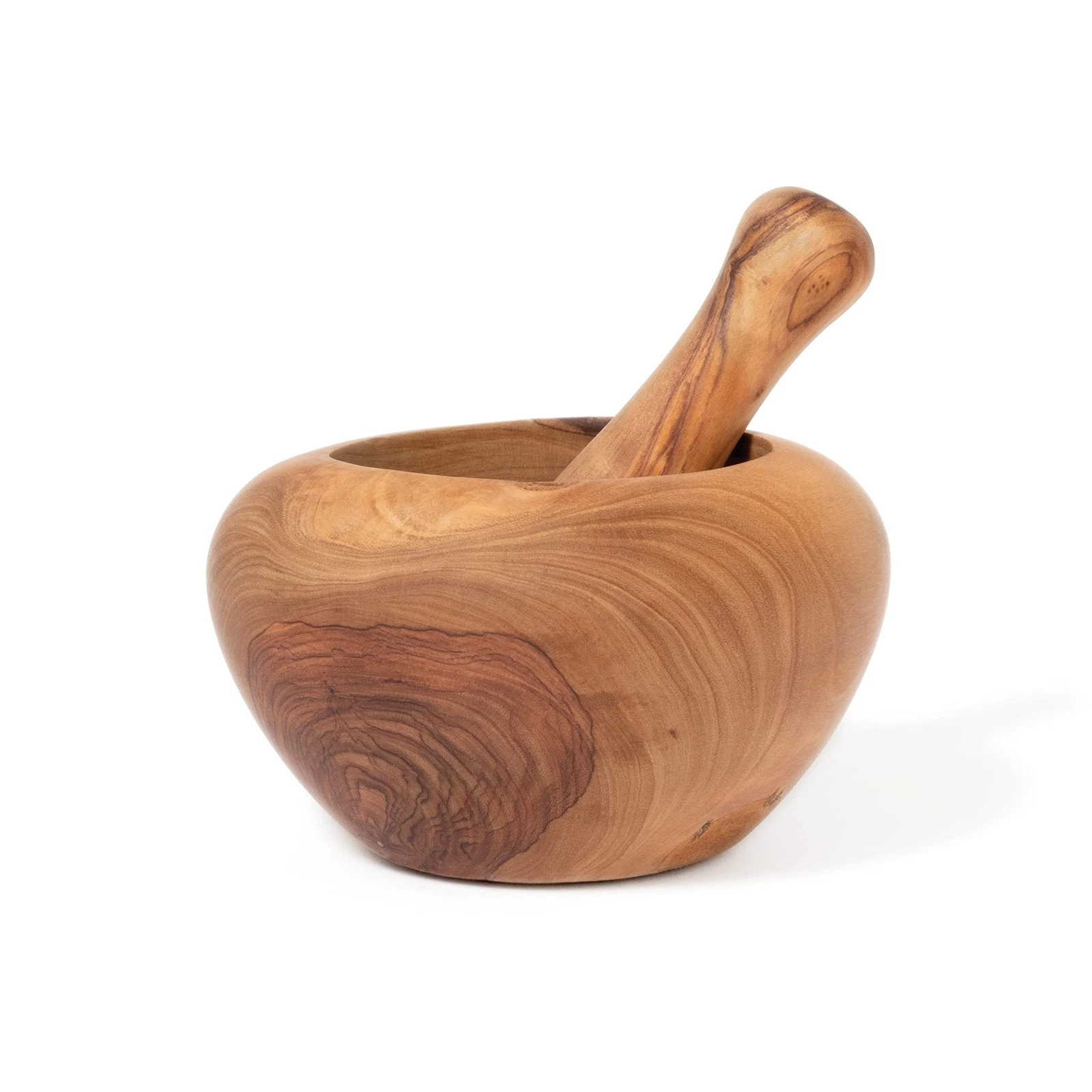 Lipper International Olive Wood Mortar and Pestle Set