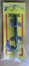 NOS Vintage Spearing Decoy No. S45 Bear Creek Bait Co. Bass 7.5"