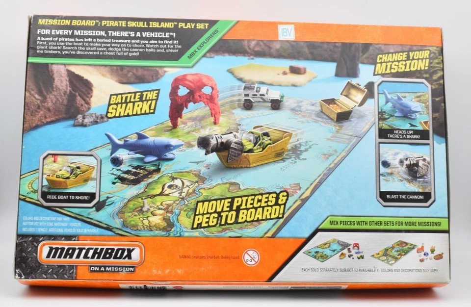 Matchbox Superfast Play Set on a Mission Pirate Skull Island. MBX... - Image 2 of 3