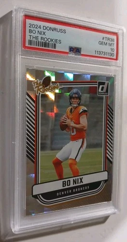 2024 PANINI DONRUSS THE ROOKIES #TR38 BO NIX ROOKIE RC PSA 10 💎 GEM