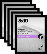 8X10 Picture Frame with Polished Plexiglass - Set of 5 - Galleria Collection - P