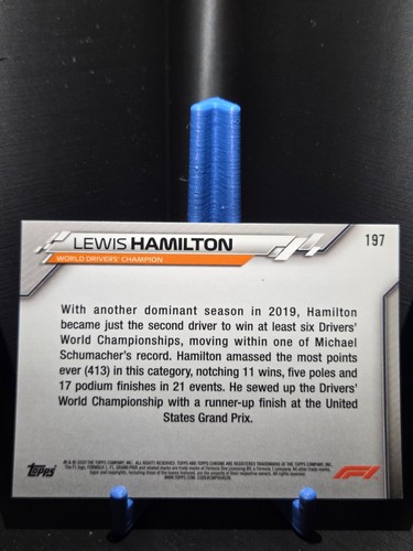 2020 Topps Chrome Formula 1 - Lewis Hamilton #197 NM-MT - Picture 2 of 2