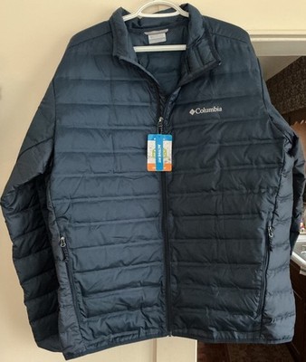 Columbia Mens Omni Shield Down Jacket 650 Fill Active Fit XL Collegiate Navy NWT
