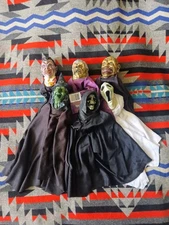 Vtg Lot X 6 PMG Scary Halloween Hanging Decorations 2006 Paper Magic Group