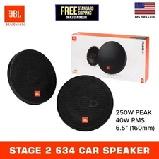 JBL STAGE2 634 6.5" 3-Way Speaker Car Vehicle Audio System Set 40W RMS 250W Peak