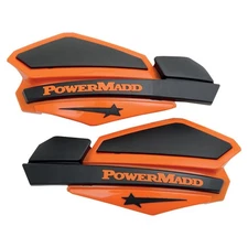 PowerMadd Star Series Replacement Handguard Shields (ORANGE/BLACK) 34205