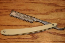 Vintage Sextoblade Straight Razor Original Weck & Son Co USA Yellow Pat 7/ 27/09