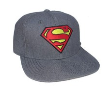 DC Comics Superman Baseball Hat Cap Flex Fit One Size Fits Most - Gray