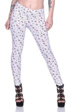 Damen Leggings Stretch Leggins Norwegermuster Wintermuster Skandi Optik S M L XL