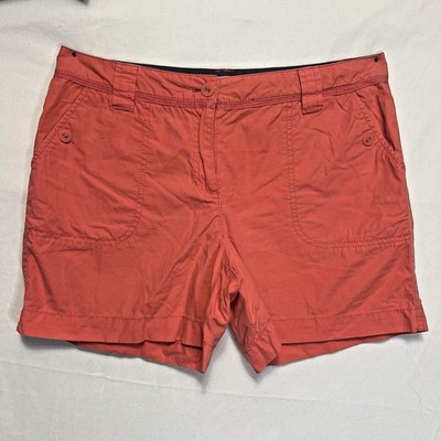 Van Heusen Women's Shorts Size 8 Red Orange 100% Cotton Comfy Lightweight