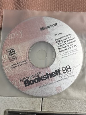 Microsoft Bookshelf 98 Reference Library PC Software CD Disc Only No Product Key