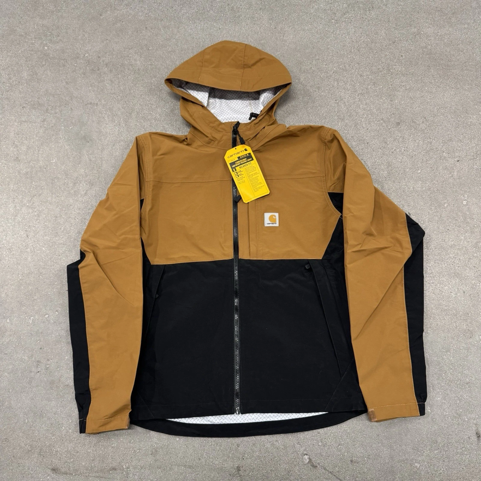 Carhartt Jacket Storm Defender OJ5751-M Lightweight Relaxed Brown/Black Size S