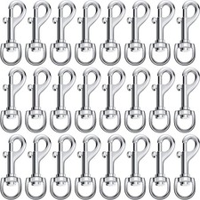 Therwen 24 Pcs Swivel Snap Hooks for Dog Leash Heavy Duty 2.76 Inch Flag Clas...