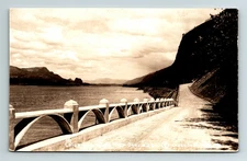 RPPC Postcard Columbia River Highway OR Oregon Road and Railway AZO Real Photo