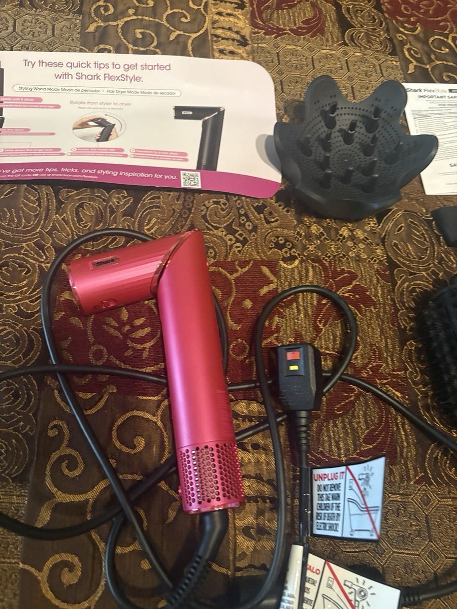Shark FlexStyle ヘアアイロン ピンク未開封 Shark Flex Style Air Drying Styling System Malibu Pink - Limited