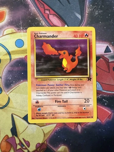 Charmander 50/82 Team Rocket Set Unlimited - Common Pokemon Card WOTC 2000 LP