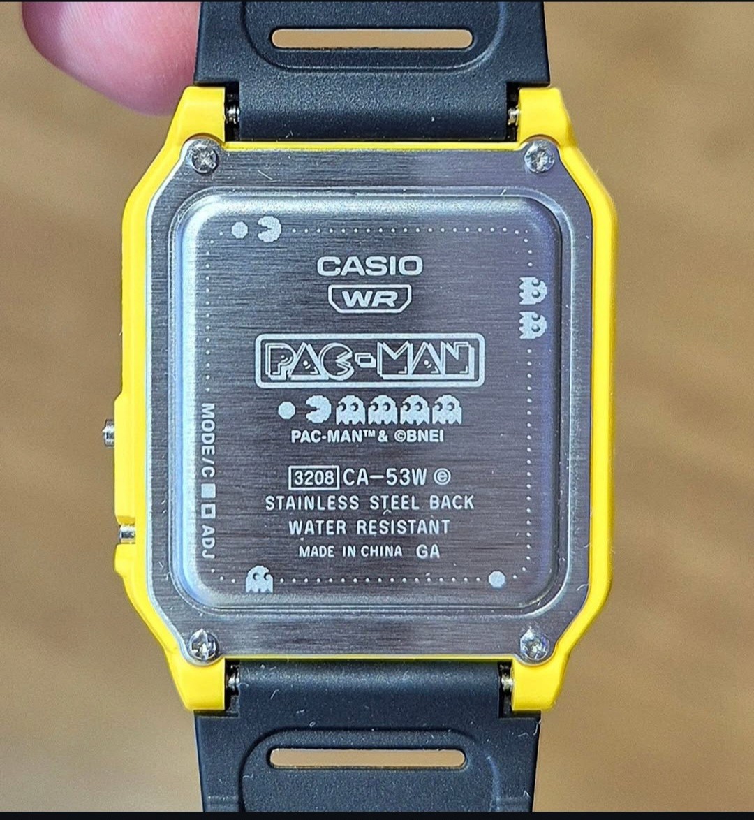 Casio x PAC-MAN CA-53WPC-1B Limited Edition Calculator Watch – New