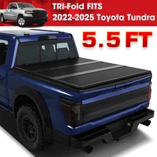 5.5FT 3-Fold Hard Truck Bed Tonneau Cover For 2022-2025 Toyota Tundra Waterproof
