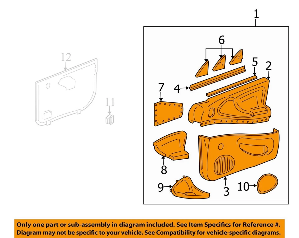 SE ADAPTA A CHEVROLET CAVALIER 1996-1997 MOLDURA ASM FRT S/D AU3 22652583 - NUEVO OEM Foto 2 de 3