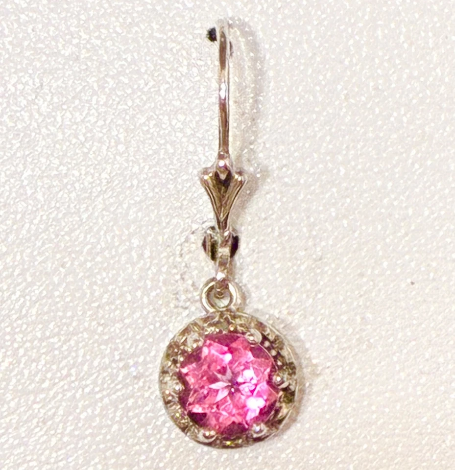 Pendientes Victoria Townsend PLATA ESTERLINA NUEVO EN CAJA Topacio Rosa Foto 3 de 4