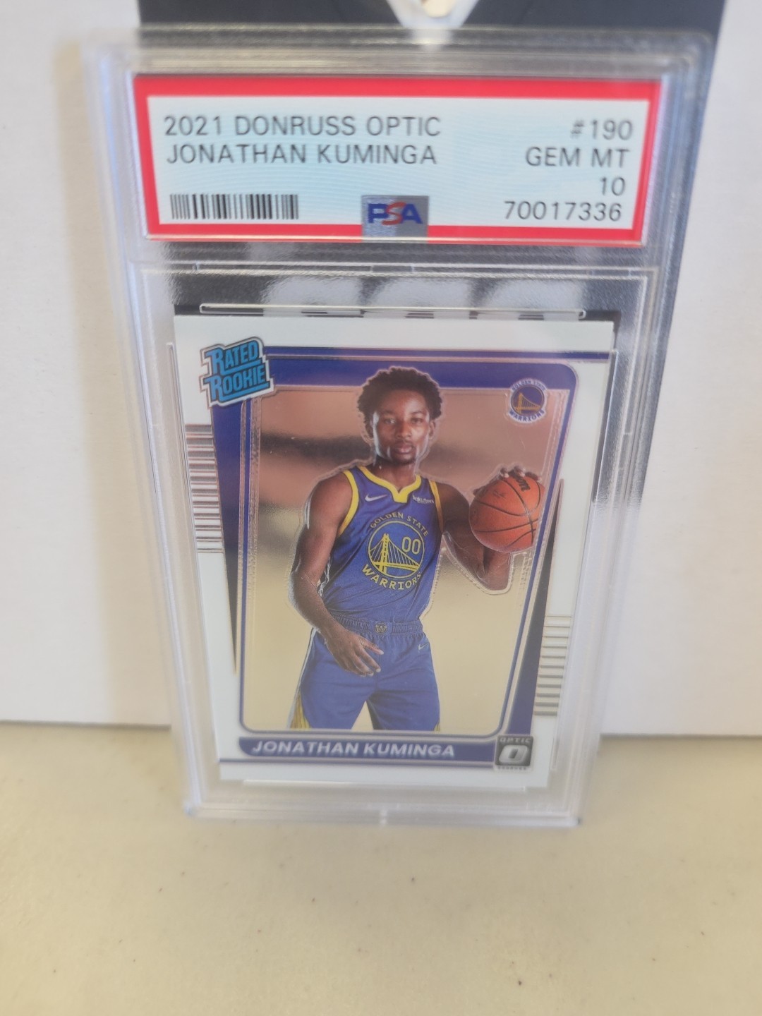 JONATHAN KUMINGA PSA 10 2021 DONRUSS OPTIC #190 RATED ROOKIE RC