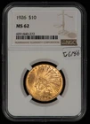 1926 G$10 Indian Head Gold Eagle - NGC MS 62 - SKU-G6186