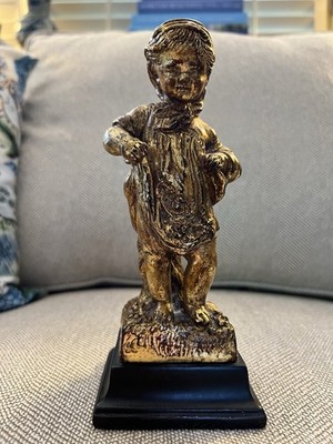 Borghese Child Statue Gold Sculpture Figurine