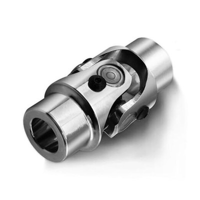 3/4'' Round x 3/4'' Smooth Round Steering Universal Joint Single U Joint Chrome