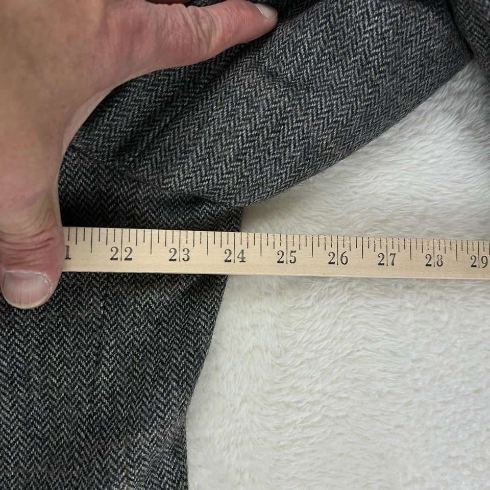 Brooks Brothers 46R Pure Wool Tweed Blazer Sport Coat Gray/Brown Jacket - Image 4 of 4