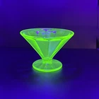 Vintage Green Uranium Glass Federal Sherbet Cup