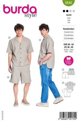 burda style Nr. 5640 Schnittmuster Herrenkombination Gr. 46 - 56