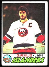 1977-78 Topps #250 Clark Gillies corner crease
