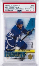 2020 UD SYNERGY EXCEPTIONAL FUTURES GOLD #NR NICK ROBERTSON 33/449 PSA 9