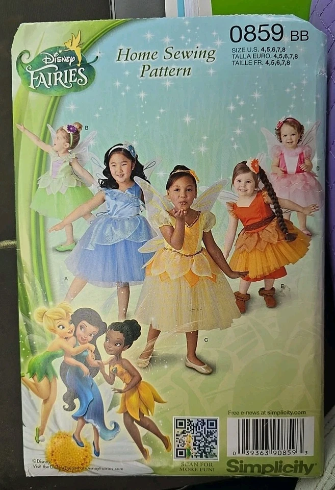 Simplicity 1792/0859 Pattern Halloween Costume Child Disney Fairies - Image 4 of 4