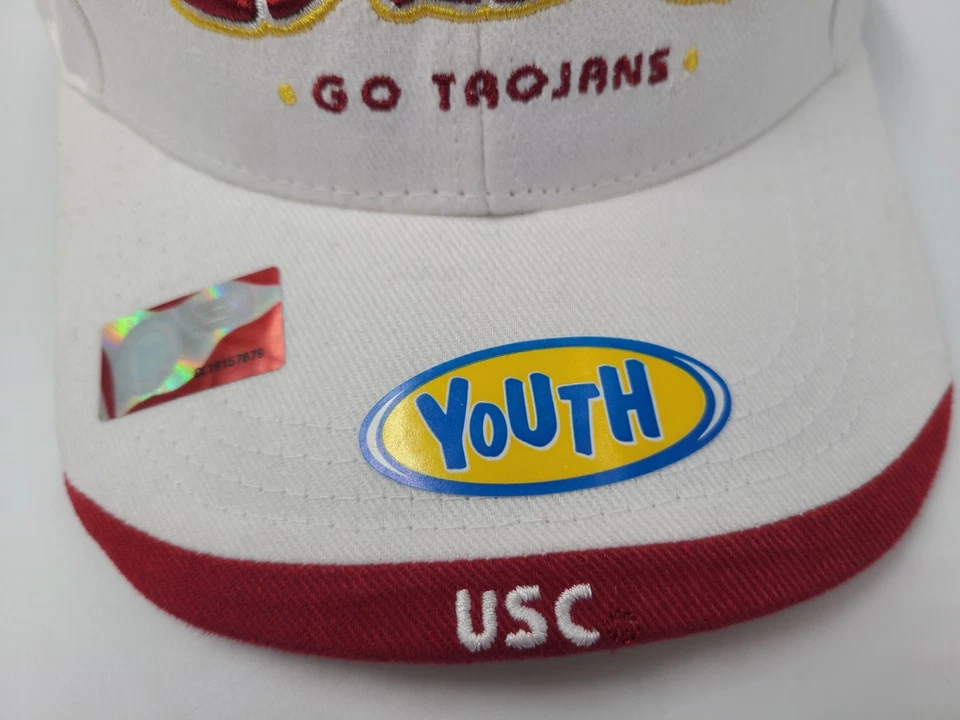 Boné chapéu ajustável Youth USC Trojans Go Trojans cativante NCAA branco - Imagem 3 de 4
