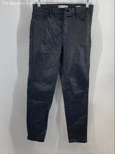 Social Standard By Sanctuary Womens Leather Black Skinny Leg Ankle Pants Size 6