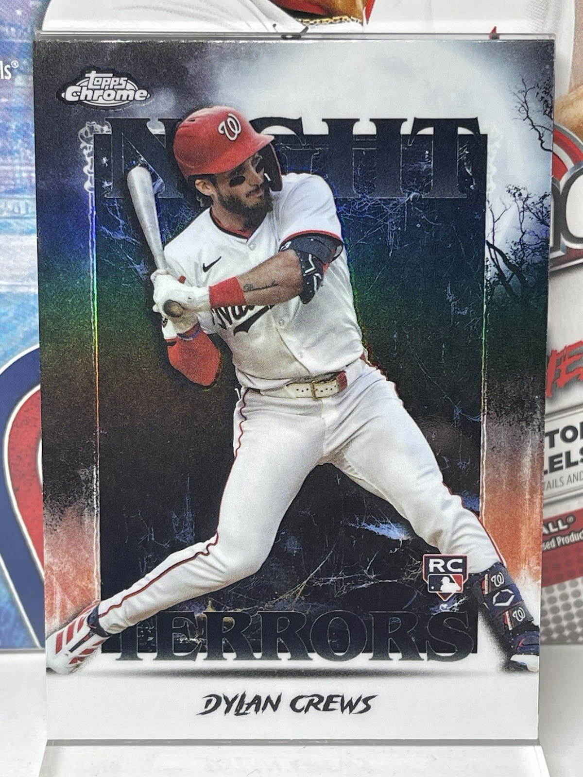 2025 TOPPS CHROME UPDATE - Dylan Crews RC #NT-13 - Night Terrors - Nationals