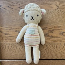 cuddle kind Handmade Knit Lamb Stuffed Animal Medium 2016