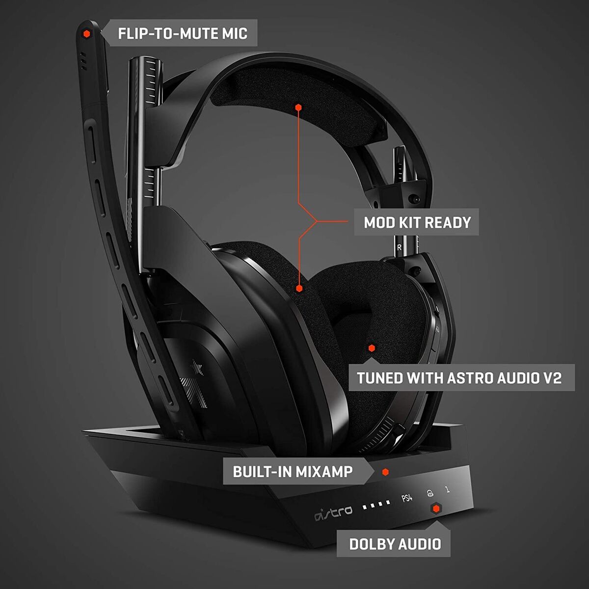ASTRO Gaming A50 Wireless Headset + Base Station Compatible ASTRO Gaming A50 Wireless Headset + Base Station Compatible