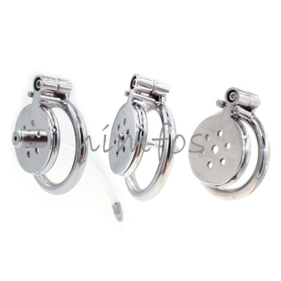 Metal Chastity Cage Male Super Small Flat Chastity Device Man Lock Belt Rings