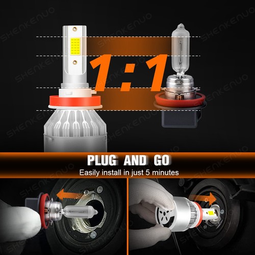 For Toyota Camry 2007-2014 Combo LED Headlights Fog Lights 6x Bulbs Kit 6000K C6 - Picture 9 of 12