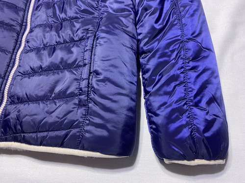 Girls Kids EDDIE BAUER Faux Fur Lined Full Zip Reversible Jacket Size LARGE NEW - Picture 9 of 15