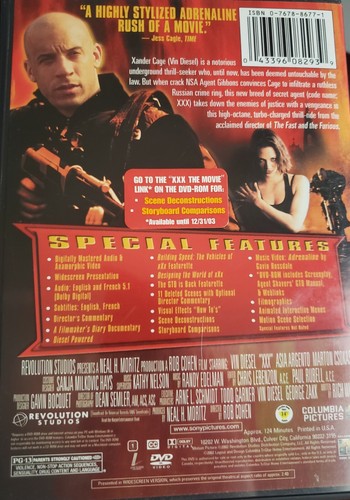 XXX (DVD, 2002, Full Screen Special Edition) - Imagen 2 de 3