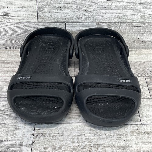 Crocs Cleo II Double Strap Slingback Sandals Black Women Size 4 - Picture 2 of 9