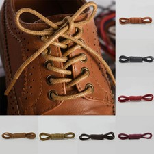 Waxed Cotton Shoelaces Round Dress Wax Cord Shoe Laces Ropes Strings Bootlaces  